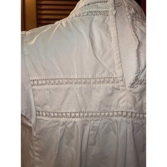 J. Crew White Lace Bib Blouse — Small - Picture 4 of 9
